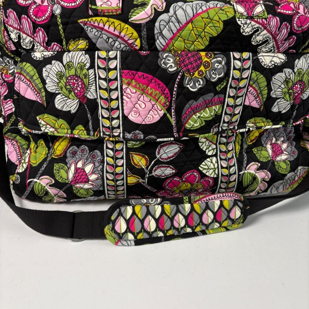 Vera Bradley Grand Traveler Bag Moon Blooms Black Floral Weekend Travel Bag - Picture 5 of 13